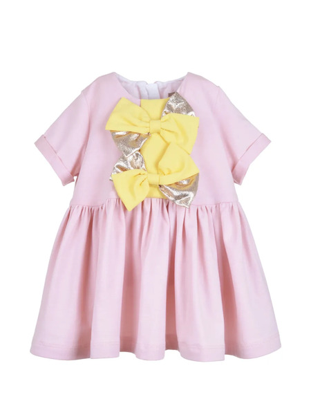  Hucklebones London Bow-detail Flared Dress - Pink 