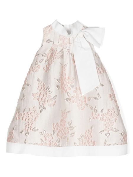  Hucklebones London Bow-detail Patterned-jacquard Midi Dress - Pink 