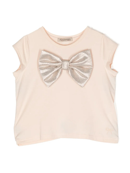  Hucklebones London Bow-embellished Jersey T-shirt - Pink 