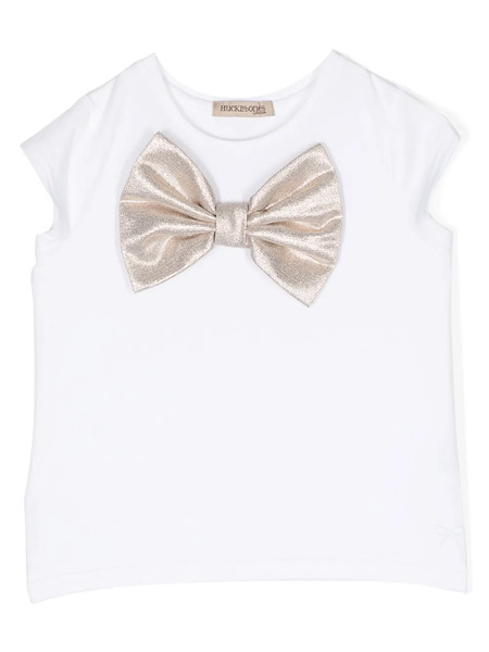  Hucklebones London Bow-embellished Jersey T-shirt - White 