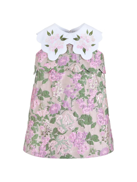  Hucklebones London Floral-jacquard Dress - Pink 