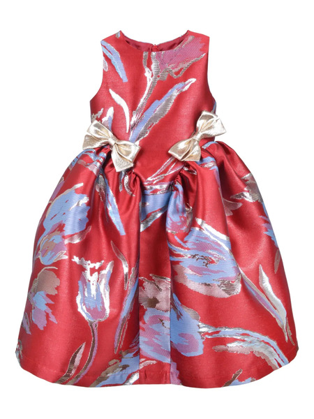  Hucklebones London Floral-print Bow-detail Dress - Red 