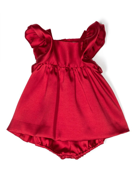  Hucklebones London Flutter-sleeve Satin Dress - Red 