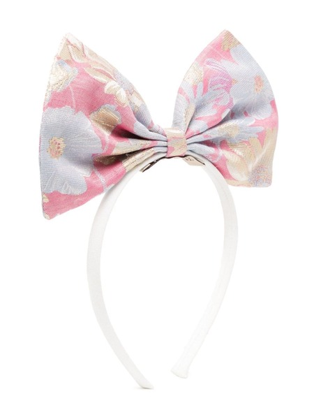  Hucklebones London Giant Bow Hair Band - White 