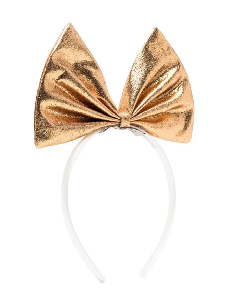  Hucklebones London Metallic Bow Headband - Gold 