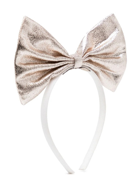  Hucklebones London Metallic Bow Headband - White 