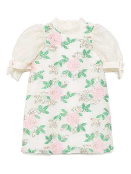  Hucklebones London Puff-sleeved Shift Dress - Green 