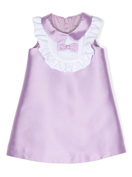  Hucklebones London Ruffle-detail Satin Midi Dress - Purple 