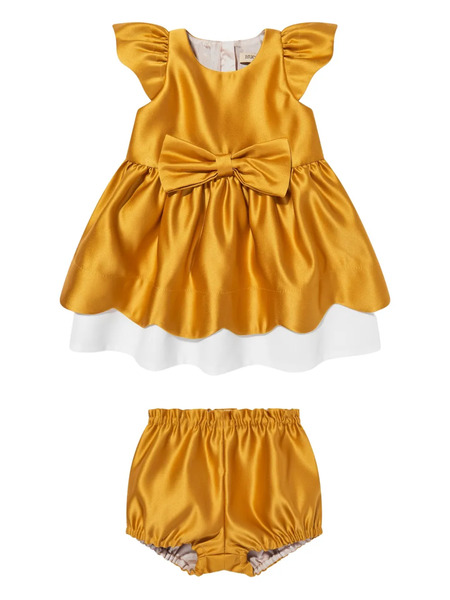  Hucklebones London Satin-finish Dress - Yellow 