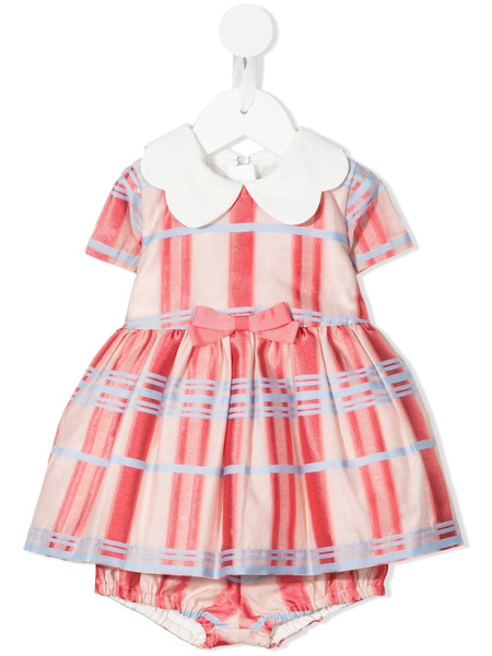  Hucklebones London Striped Flared Short-sleeved Dress - Pink 