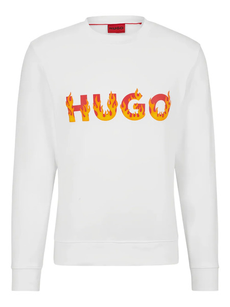  Hugo Ditmo Logo Sweatshirt - White 