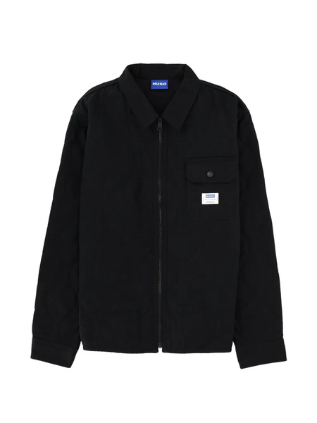  Hugo Ebey Logo-patch Pocket Overshirt - Black 