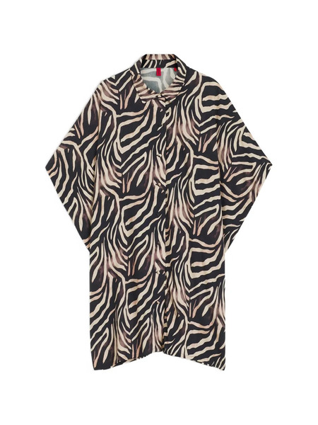  Hugo Fancy Zebra-print Dress - Black 