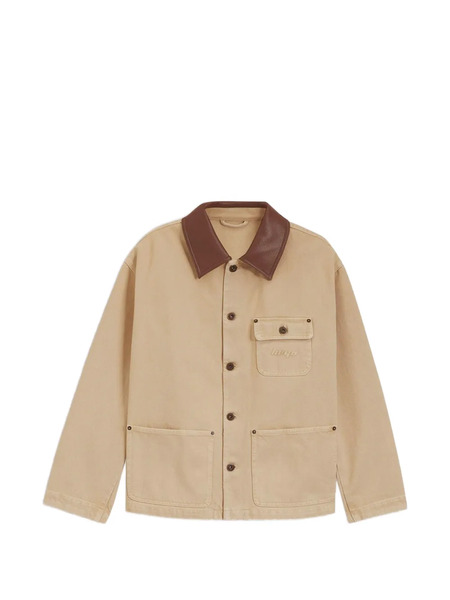  Hugo Flimane Chest-pocket Contrast-collar Jacket - Neutrals 