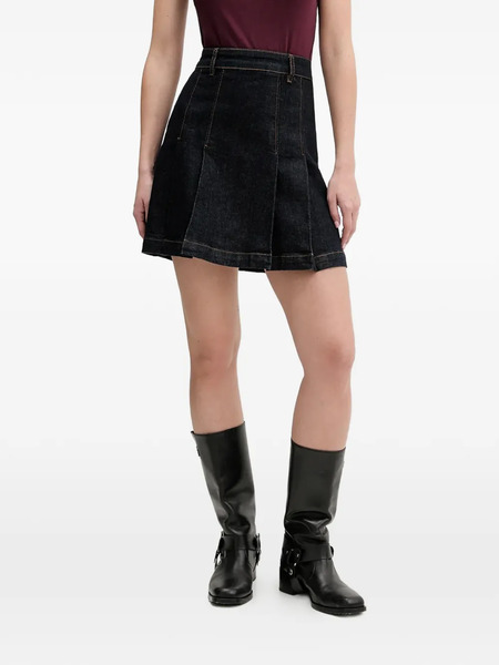  Hugo Gerelise Pleated Denim Mini Skirt - Blue 