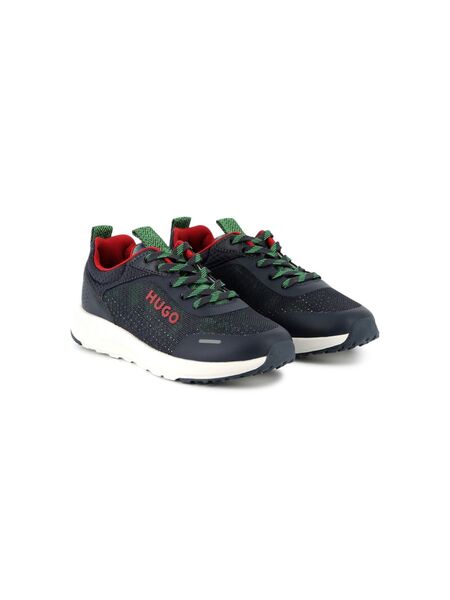  Hugo Kids Abstract-print Sneakers - Blue 