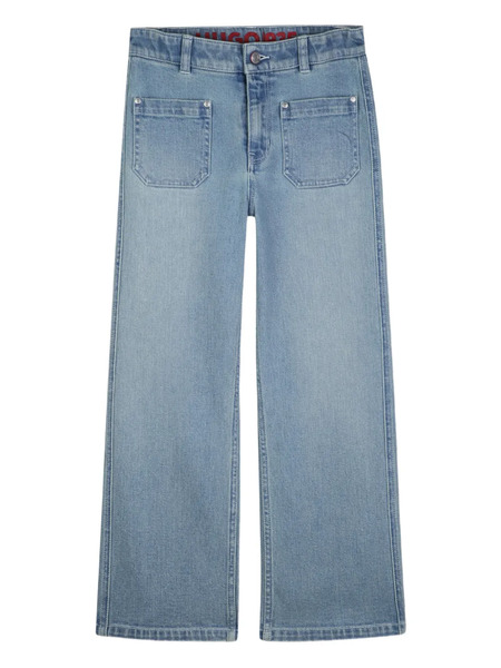  Hugo Kids Denim Heart-patch Jeans - Blue 