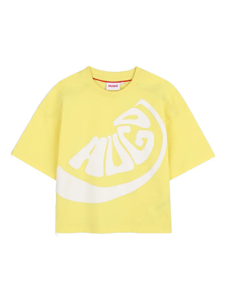  Hugo Kids Graphic-print T-shirt - Yellow 