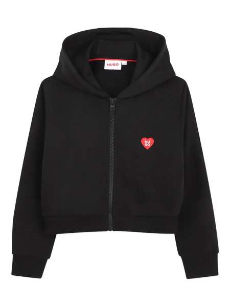  Hugo Kids Hear-motif Hoodie - Black 