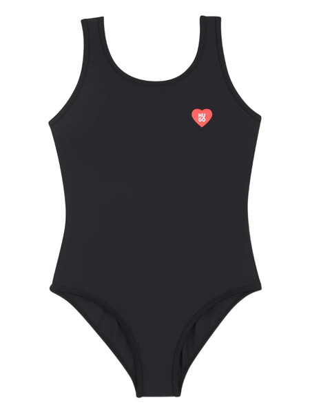  Hugo Kids Heart-logo Swimsuit - Black 