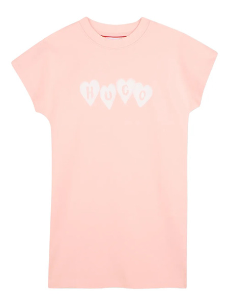  Hugo Kids Hearts-graphic Dress - Pink 