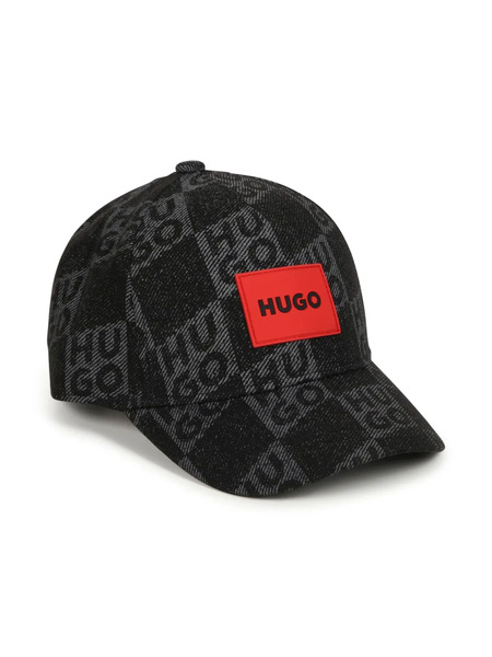  Hugo Kids Logo-appliqué Cap - Black 