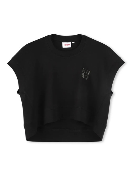  Hugo Kids Logo-embellished T-shirt - Black 