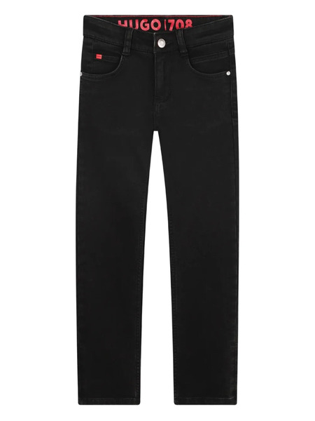  Hugo Kids Logo-patch Jeans - Black 