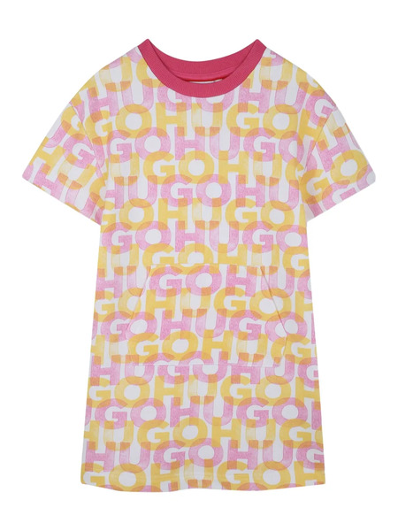  Hugo Kids Logo-print Dress - Pink 