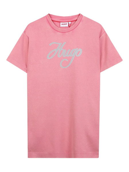  Hugo Kids Logo-print Dress - Pink 