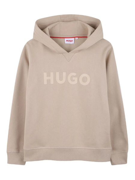  Hugo Kids Logo-print Hoodie - Neutrals 