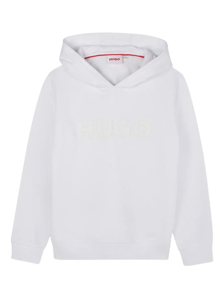  Hugo Kids Logo-print Hoodie - White 