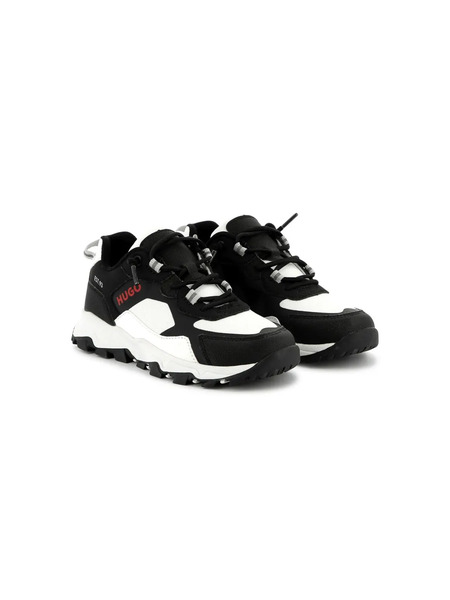  Hugo Kids Logo-print Sneakers - Black 