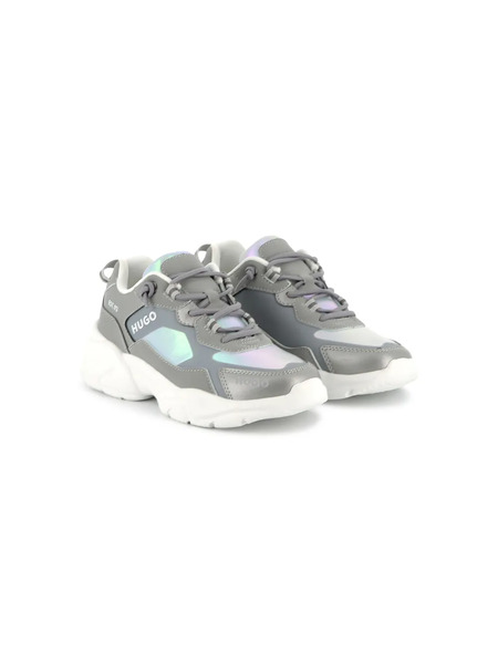  Hugo Kids Logo-print Sneakers - Grey 