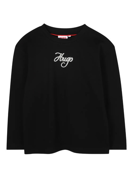  Hugo Kids Logo-print T-shirt - Black 