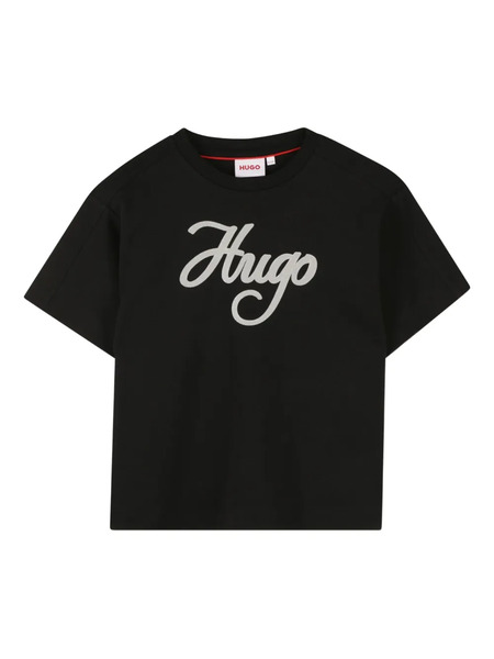  Hugo Kids Logo-print T-shirt - Black 