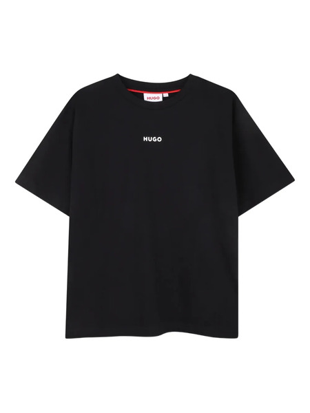  Hugo Kids Logo-print T-shirt - Black 