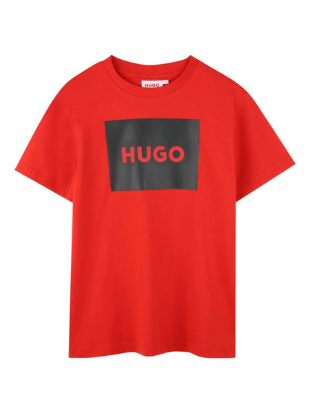  Hugo Kids Logo-print T-shirt - Red 