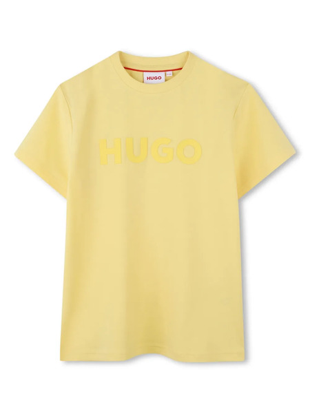  Hugo Kids Logo-print T-shirt - Yellow 