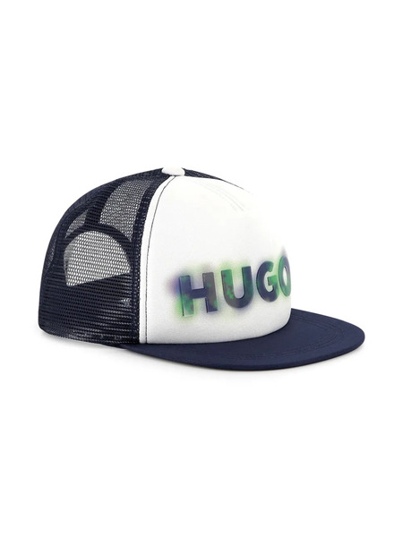 Hugo Kids Logo-print Trucker Hat - White 