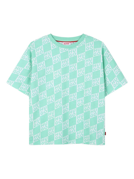  Hugo Kids Patterned Short-sleeve T-shirt - Green 