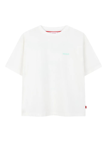  Hugo Kids Printed Short-sleeve T-shirt - White 