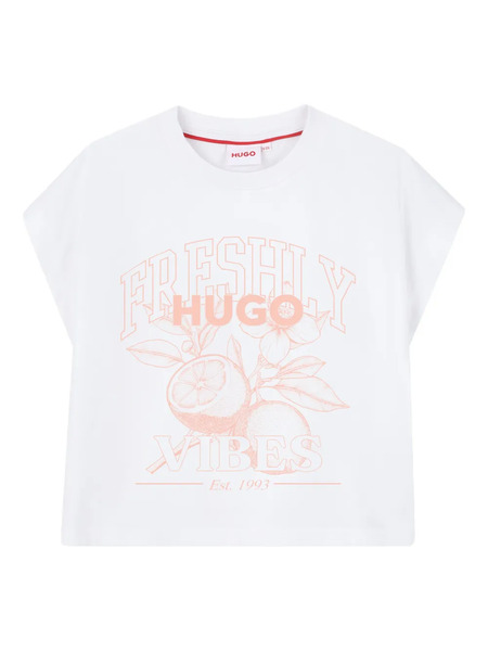  Hugo Kids Printed T-shirt - White 