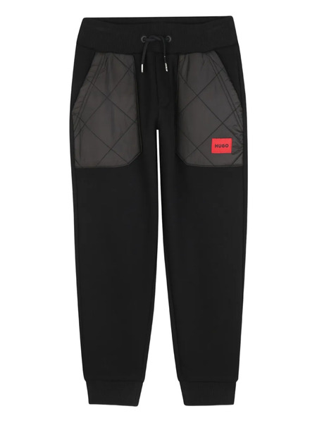  Hugo Kids Quilted Pocket Sweatpants - Black 