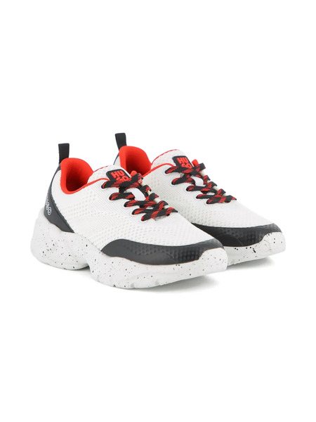  Hugo Kids Speckled Lace-up Sneakers - White 