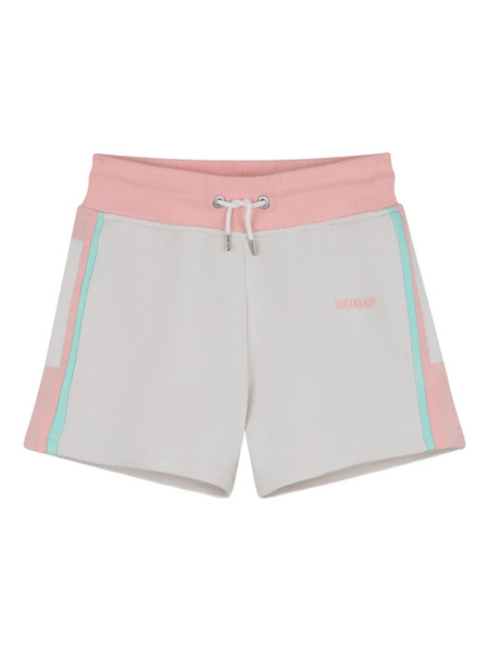  Hugo Kids Striped Drawstring Shorts - Neutrals 