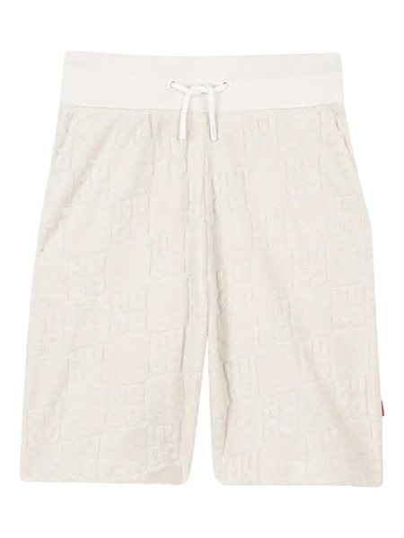  Hugo Kids Textured Drawstring Shorts - Neutrals 