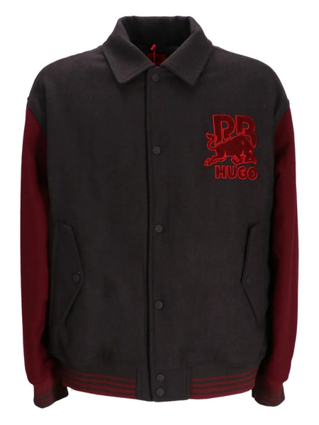 Hugo Logo-appliqué Bomber Jacket - Black 