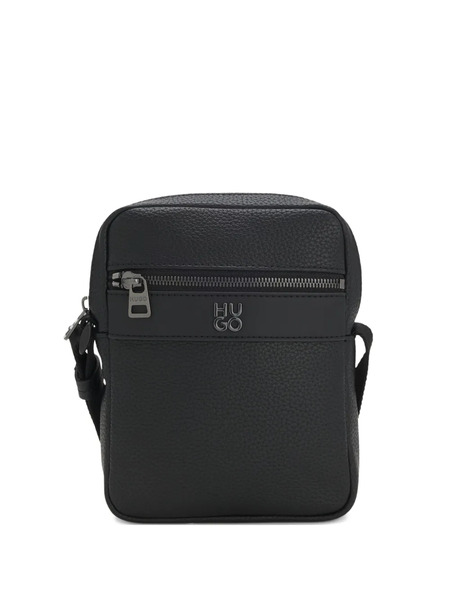  Hugo Logo-plaque Messenger Bag - Black 