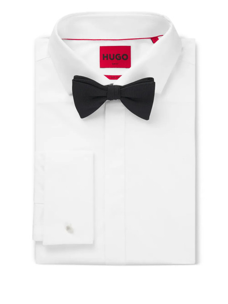  Hugo Ribbed Bow Tie - Black 